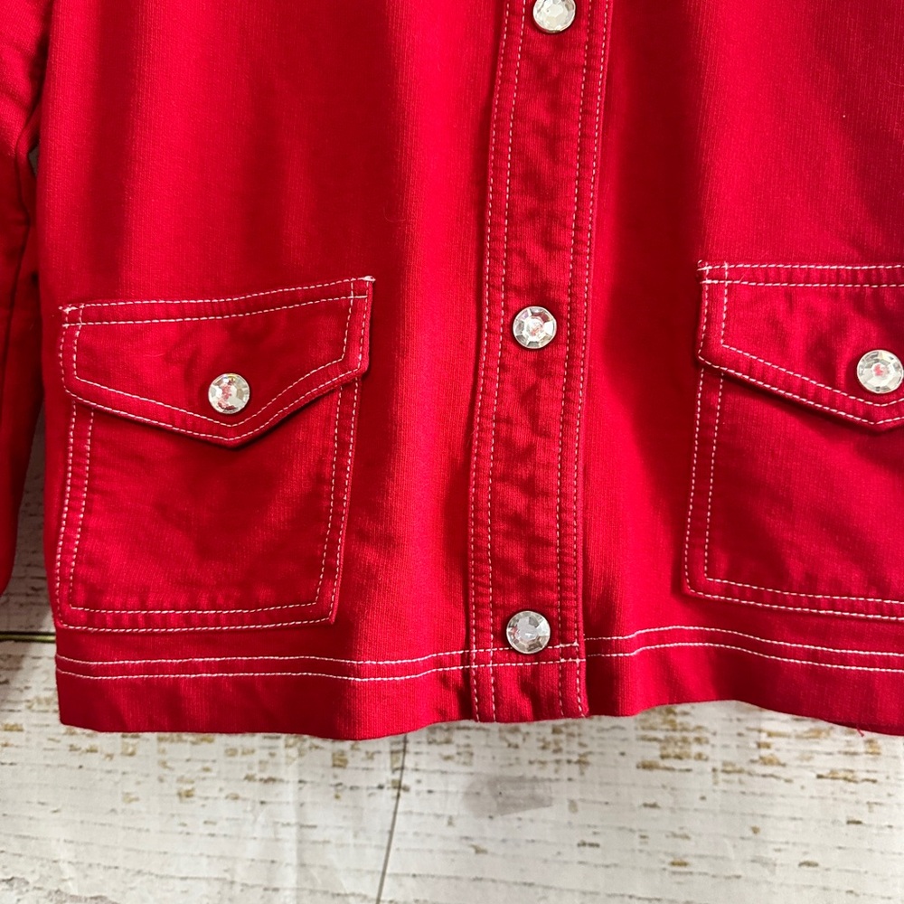 ONQUE Rhinestone Jacket Red - Picture 7 of 14